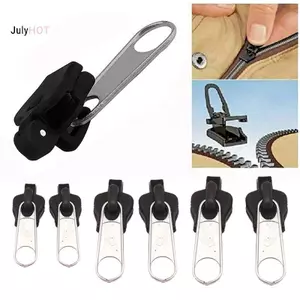 JULYHOT 6 Chiếc Dây Kéo Tức Thì Đa Năng Sửa Chữa Dây Kéo Bộ Dụng Cụ Sửa Chữa Thay Thế Zip Thanh Trượt Cho DIY May Massivedeals