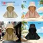 Mũ chống nắng MJnmc 1 chiếc Mũ Buet toàn mặt có khăn choàng Neprotection có thể tháo rời cho du lịch ngoài trời mới