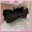 MYPANDA Phong Cách Pháp Da Đơn Giản Sọc Trắng Nơ Cá Mập Kẹp Cho Bé Gái Nút Thắt Hợp Thời Trang Kẹp Tóc Đuôi Ngựa Giá Đỡ Móng Vuốt Tóc.