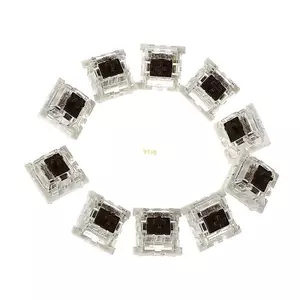 Btsg Công tắc tuyến tính xúc giác 3Pin Công tắc màu nâu cho bàn phím cơ MX Cherry MX Công tắc nhân bản Vỏ trong suốt
