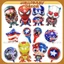 Bóng siêu nhân Captain - người nhện - đội trưởng Mỹ - Hulk - Falcon trang trí sinh nhật cho bé