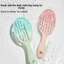 FAVORITEGOODS Lược chải tóc lông tơ, Lược Massage túi khí rỗng màu Gradient di động, Lược tạo kiểu tóc hình bầu dục thời trang