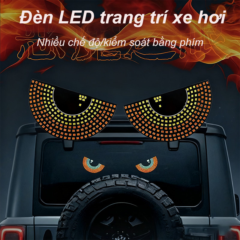 Đèn LED trang trí kính hậu ô tô，Đèn mắt quỷ xe tải，Đèn mắt quỷ năng động đa chế độ USB