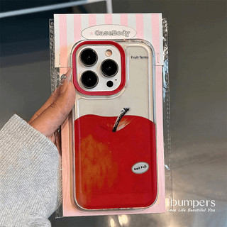 ibumpers Ốp lưng IPhone Đẹp INS Đỏ Họa Tiết Apple 16 15 14 13 12 11 Pro Max IP 7 8 Plus X XS XR Xs Max TPU Mềm Chống Sốc Ốp Lưng