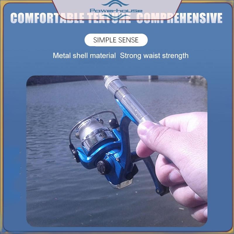 POWER Siêu Ngắn Thanh Bỏ Túi Thép Thanh Câu Cá Micro Nhỏ Cần Câu Cá 1m 1.4m 1.6 Trống Cuộn Đá Câu Cá.