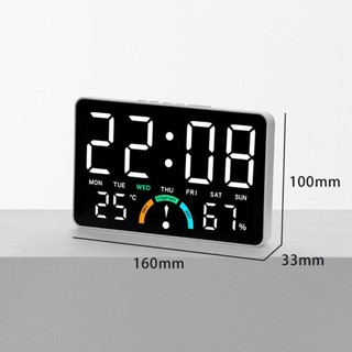 Đồng hồ treo tường điện tử ARTISANU, Đồng hồ LED kỹ thuật số đa chức năng treo tường, Lịch hiển thị ngày điều khiển bằng giọng nói Đồng hồ để bàn cho phòng ngủ