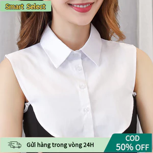 Phụ kiện thời trang cổ áo giả, thiết kế hai màu trắng đen, biến hóa phong cách áo sơ mi đơn giản thành sang trọng