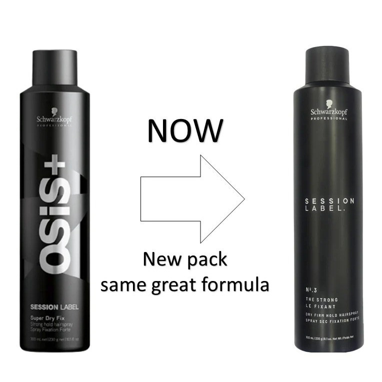 Gôm xịt tóc siêu cứng Osis+ Black Super Dry Fix Schwarzkopf 500ml ( Strong Hold Hairspray) ( New 2026 ) [ MK ]