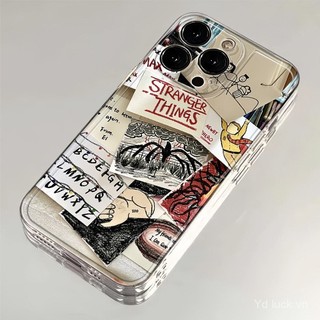 Stranger Things Sáng tạo Phim hoạt hình độc đáo Vỏ trong suốt mới Thích hợp cho iPhone 17promax 16pro 15 14promax 13pro 17pro 16plus 15pro 14 8plus Vỏ điện thoại chống sốc chống mồ hôi