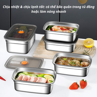 IKEA Mama – Hộp Bảo Quản Thực Phẩm Inox Cao Cấp, Nắp Kín Ngăn Mùi, Dùng Tủ Lạnh