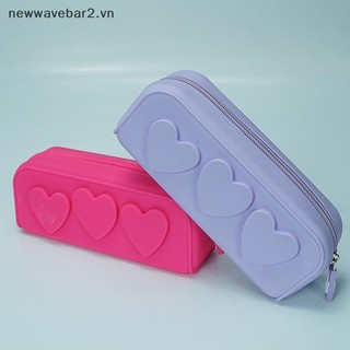 [Mới] Túi Zip Silicon Túi Silicon Trái Tim Có Thể Tái Sử Dụng Túi Đựng Mỹ Phẩm Hộp Đựng Cọ Trang Điểm Di Động Cho Nữ.