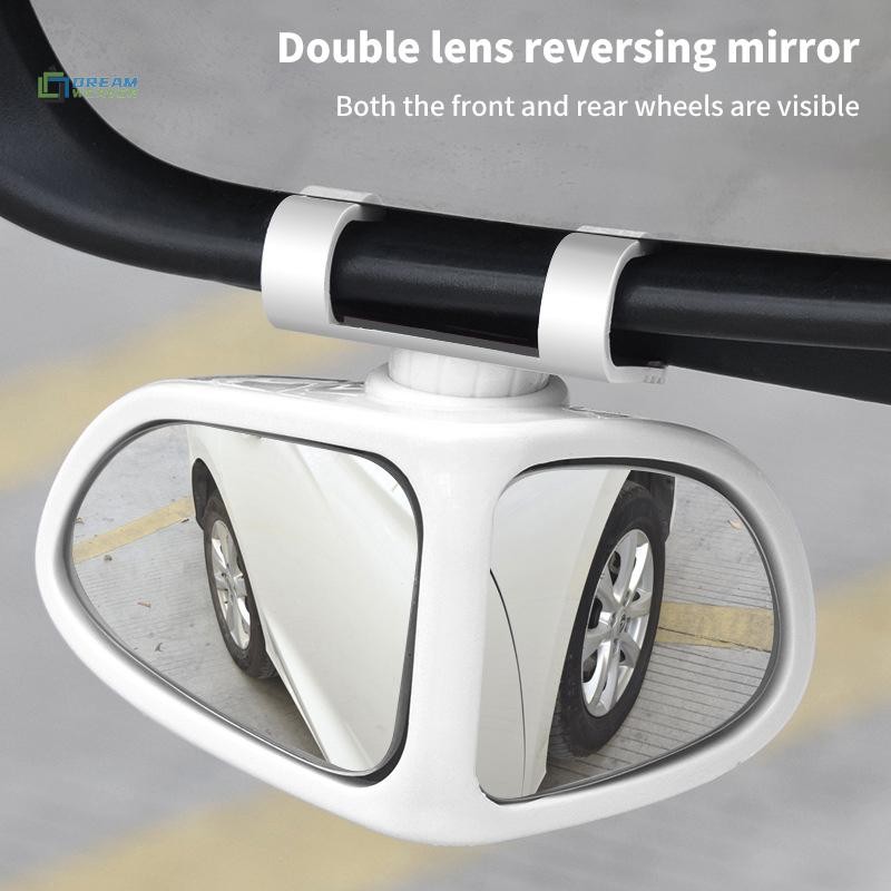 [Dream] 1 cặp gương chiếu hậu góc rộng 360° cho ô tô, hai mặt điều chỉnh, phụ trợ bánh trước