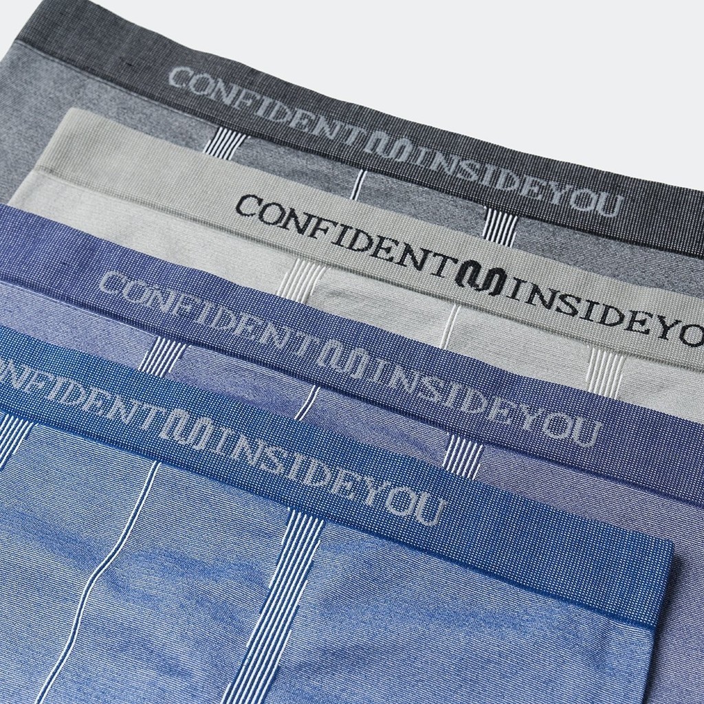 [Combo 5] Quần Lót Nam Boxer Dệt Liền Seamless Insidemen Polyamide mềm mịn, thấm hút tốt IBX009EDP05