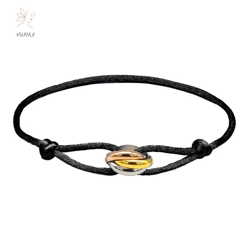 Vòng tay retro dễ thương với dây dệt may mắn dành cho nữ - Phụ kiện thời trang sang trọng