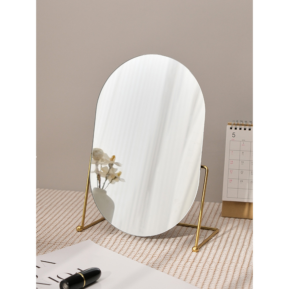 Ánh Sáng Sang Trọng Gương Trang Điểm Phòng Ngủ Để Bàn Gương Tròn Sắt Nghệ Thuật Sinh Viên Ký Túc Xá Trang Điểm Gương Hộ Gia Đình Làm Đẹp Gương Công Chúa Gương