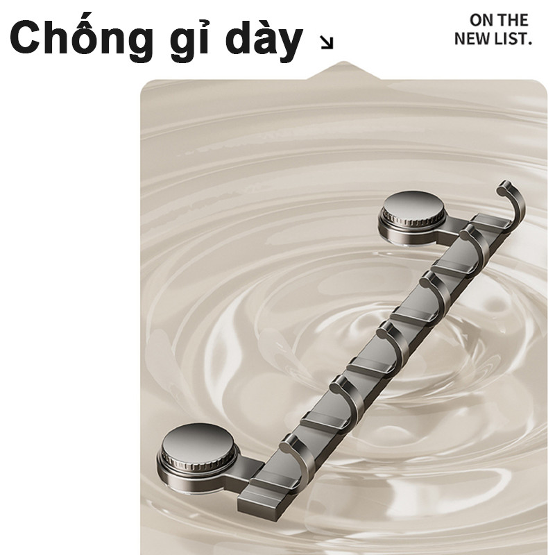 Thanh Móc Treo Đồ Hút Chân Không – Giá Treo Nhôm Chịu Lực, Không Khoan Dán Tường Nhà Tắm Nhà Bếp Đa Năng