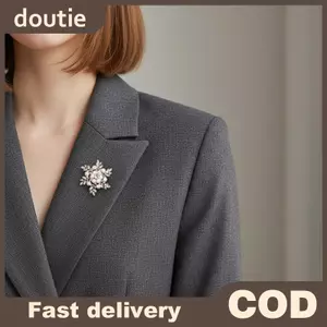 Doutie Hợp Kim Retro Hoa Thổ Cẩm Với Ngọc Trai Ngực Pin Dành Cho Nữ Cổ Điển Đảng Trang Phục Cô Dâu Sự Kiện Đầm Phụ Kiện VN