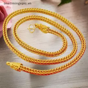 VFZ Hợp Kim Mạ Vàng Đầu Rồng Cáo Đuôi Nelace 6 Mm Giả Vàng Cá Tính Vuông Cáo Đuôi Nelace Nelace Ne Chain OTE