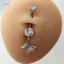 PNPIA- Mặt Dây Cá Tính Rốn Nhẫn Dành Cho Nữ Zircon Bụng Nút Móng Tay Cơ Thể Piercings Trang Sức