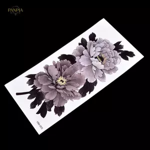 PNPIA- Giả Tạm Thời Hình Xăm Stier Trung Quốc Hoa Mẫu Đơn Cánh Tay Hoa Chống Thấm Nước Nữ Nghệ Thuật