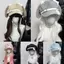 GHX Gothic Gothic Gothic Beret Kawaii Mũ Punk Xương Dài Tai Chó Con Mũ Dành Cho Nữ Bé Gái Cosplay Mũ Đa Năng Quà Tặng VN