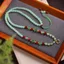 Mùa Xuân 6 Mm Màu Thủy Tinh Bùa Thangka Treo Dây Xích Phát Hành Nhanh Khóa Áo Len Dây Chuyền Nữ Vòng Cổ Xương Đòn Dây Xích 6.15