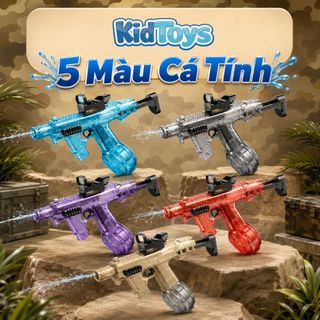 Đồ Chơi Phun Nước Điện MK3 Hot Có Đèn LED KidToys - Pin Sạc Tiện Lợi Cho Bé Chơi Hè Ngoài Trời
