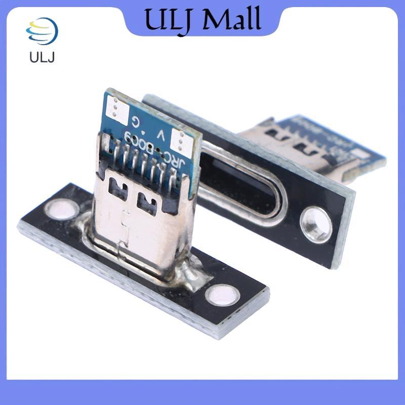 ULJ 10 chiếc USB 3.1 Type C Soet có tấm cố định vít Type-C USB Ja 3.1 Type-C 2Pin 4Pin Cổng kết nối nữ Ja Cổng sạc.