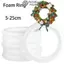 FANIELLAPOWELL 1 Vòng hoa thủ công DIY, dành cho đồ thủ công Giáng sinh Vòng xốp tròn, Polystyrene bền màu trắng 5 / 7 / 8 / 10 / 12 / 15 / 17 / 20cm Trang trí tiệc cưới