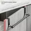 Giá treo khăn trên tủ AMLU, Giá treo khăn Rag Hanger Thanh treo khăn, Dụng cụ sắp xếp lưu trữ khăn không đục lỗ đa năng