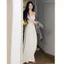 Bộ áo yếm hai mảnh Pure Desire Hot Girl phong cách Hàn Quốc với váy dài chữ A eo cao Bộ đồ dáng ôm mùa xuân
