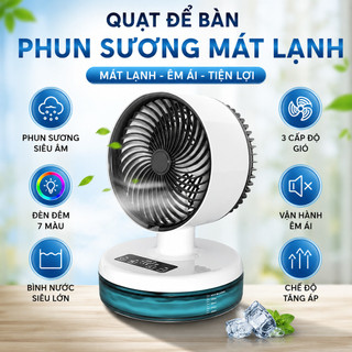 Quạt Để Bàn Đa Năng Quạt Mini Quạt Phun Sương Quạt Tuần Hoàn Không Khí Quạt Làm Mát 3 Tốc Độ Gió Cho Bàn Làm Việc