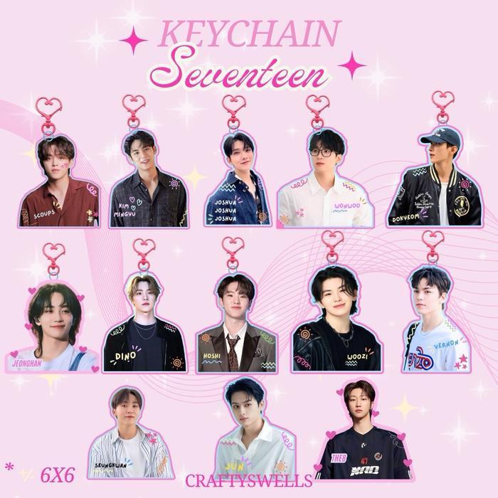 KEYCHAIN SE5VENTE3EN | KEYCHAIN KPOP | VERSI 1 | VERSI 2 - mingyu