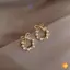 Bông tai ngọc trai mô phỏng bằng kim loại thanh lịch dành cho nữ Trang sức thời trang Tiệc cưới sang trọng Bông tai cô gái Trang sức mới
