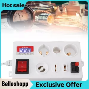 Belleshopp Bộ kiểm tra điện áp LED Oreilet Hộp đèn hiển thị đo công suất dòng điện đa chức năng cho B22 E14 E27 GU10 G4 đến G12 G9 (Phích cắm US 85-265V)
