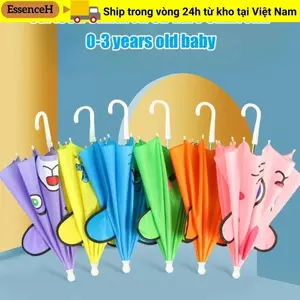 ESSENCEH Baby Doll Rain Gear, Ô trẻ em hoạt hình dài tay, Mô hình tai Họa tiết sáng tạo Nhiều màu Ô trẻ em 1-3 tuổi