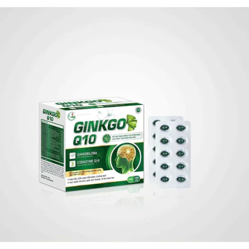 GINKGO Q10 - GINKOBILOBA, COENZYME Q10 Tăng cường lưu thông máu não, tuần hoàn máu não.