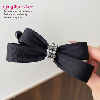 Phong Cách Hàn Quốc Đính Hạt Kim Cương Nơ Chuối Kẹp Dọc Nữ Pháp Thanh Lịch Cao Đuôi Ngựa Xoắn Kẹp Tóc Lớn Kẹp Ngang