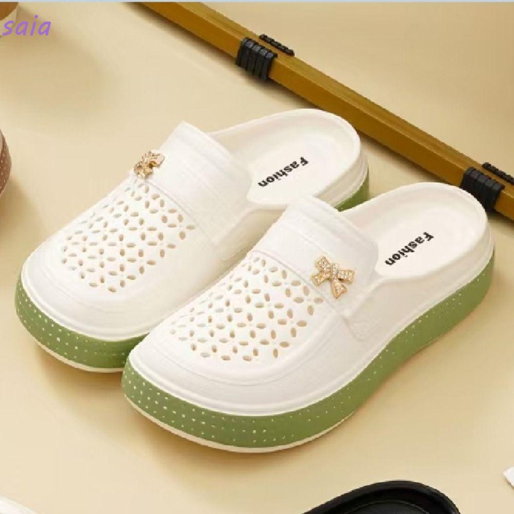 Xăng đan Mùa Hè SAIA, Giày Nữ Thoáng Khí EVA, Đế Dày Chống Trơn Trượt Đơn Giản Giày Đi Biển Tắc Đi Biển