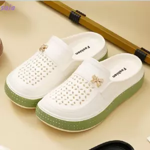 Xăng đan Mùa Hè SAIA, Giày Nữ Thoáng Khí EVA, Đế Dày Chống Trơn Trượt Đơn Giản Giày Đi Biển Tắc Đi Biển