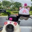Phụ kiện trang trí xe máy xe điện, trang trí mũ bảo hiểm tai cáo nhiều màu - tai mèo, tai gấu, sừng nhọn kèm keo dán 3M.