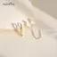 AqToCna 4 Dây Xích Huggie Bông Tai Dành Cho Nữ Thời Trang Hoa Tragus Vòng Bông Tai Sụn Số Lượng Lớn Xuyên Xoắn Trang Sức Lobe Bông Tai AqToCna