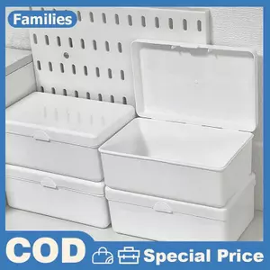 Trong Suốt Lật Cotton Swab Hộp Bảo Quản Trang Điểm Tổ Chức Đa Năng Photocard Thần Tượng Thẻ Hộp Bảo Quản Hộp Chống Bụi
