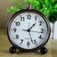 Đồng hồ báo thức Đồng hồ cổ điển Kim loại 17cm Máy tính để bàn Tắt tiếng Đầu giường Đồng hồ bàn thời trang Phòng khách Phòng ngủ Châu Âu Đồng hồ bàn đơn giản