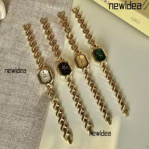 Đồng hồ đeo tay vuông NEWIDEA, Đồng hồ thạch anh hợp kim vuông, Đồng hồ đeo tay phụ kiện thời trang thanh lịch Phụ kiện nữ