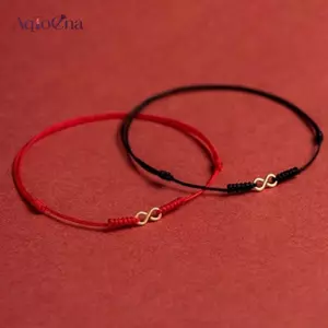 AqToCna Tay Bện Dây Đỏ Vòng Tay Hợp Kim Dây Tay Cặp Đôi Vòng Tay Đơn Giản Bule Dân Tộc Oril Nữ Phụ Kiện AqToCna