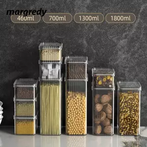 Hộp Bảo Quản Thực Phẩm MARGREDY, Hộp Bảo Quản Nhà Bếp Dung Tích Lớn Nhà Bếp Kín Lọ, Chất Lượng Cao Trong Suốt Bền Có Thể Xếp Chồng Lên Nhau Nhiều Hạt Bình