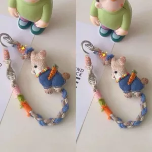 Dây Xích Điện Thoại Di Động Mặt Dây Chuyền Móc Khóa Dệt Tay Mori Nữ Chống Mất Cổ Tay Dây Điện Thoại Di Động 6.22