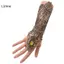 LUImo Gothic Steampunk Ren Cuff Găng Tay Không Ngón Tay Ấm Cánh Tay Vòng Tay Vàng SBS