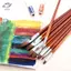 HFTOY 12 Cái / bộ Bàn Chải Tranh Weasel Cao Cấp Hazel Shap Row Pen Long Birch Rod Acrylic Vẽ Nghệ Thuật Tiếp Liệu Nghệ Thuật Cung Cấp ~